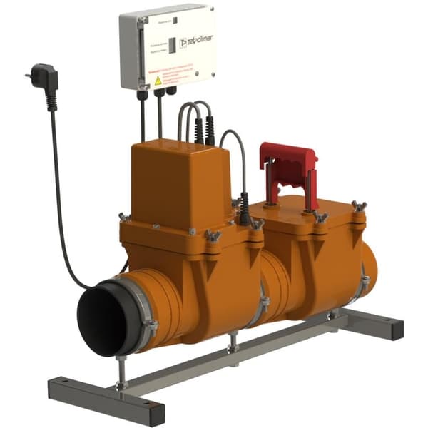 Канализационный затвор с электроприводом DN110 ТП-85.100-КЗЭ